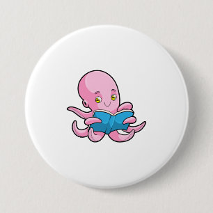 Octopus vid läsning i Bok Knapp