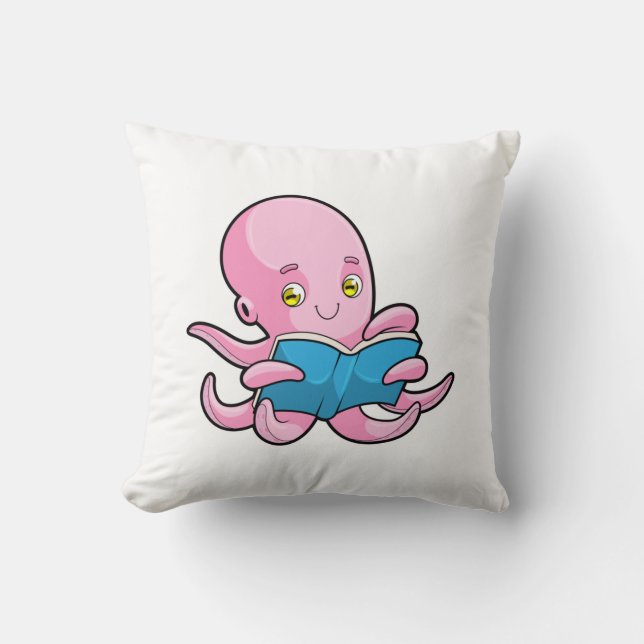 Octopus vid läsning i Bok Kudde (Framsida)