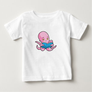 Octopus vid läsning i Bok T Shirt