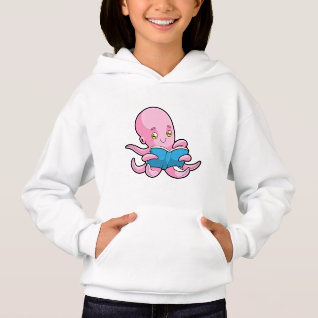 Octopus vid läsning i Bok T Shirt (Framsida)