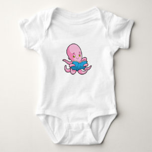 Octopus vid läsning i Bok T Shirt