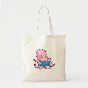 Octopus vid läsning i Bok Tygkasse