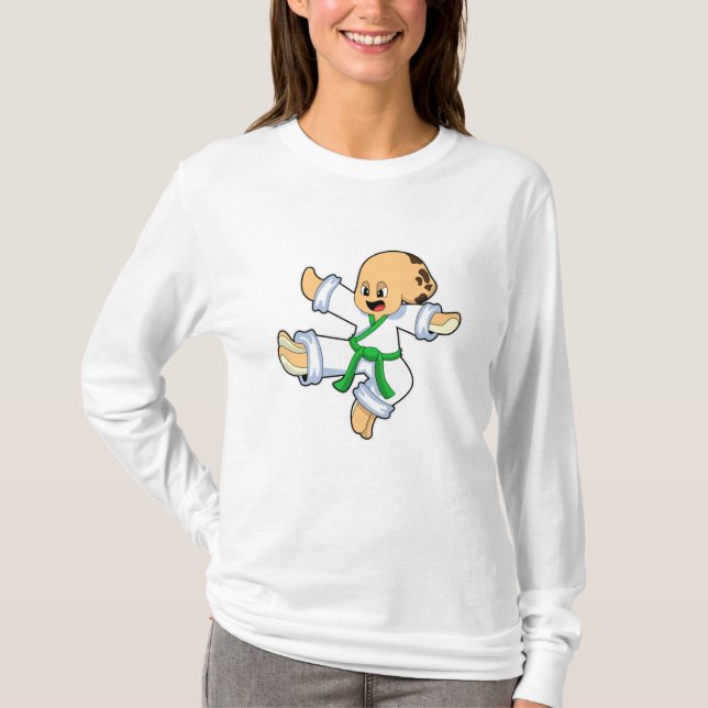 Octopus vid martialkonsten Karate T Shirt (Framsida)