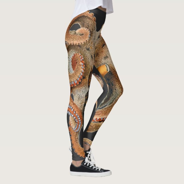 Octopus Vulgaris, Gamla Marina Djur Leggings (Höger)