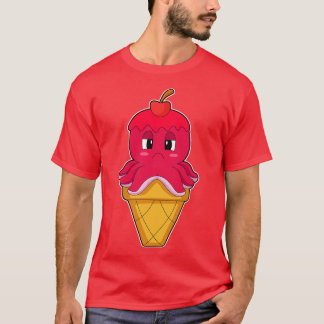 Octopus Waffle glass Cherry T Shirt