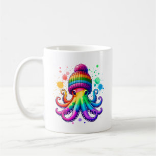 Octopus Wearing A Beenie Kaffemugg