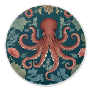 Octopus William Morris stil Sea Marine Knopp