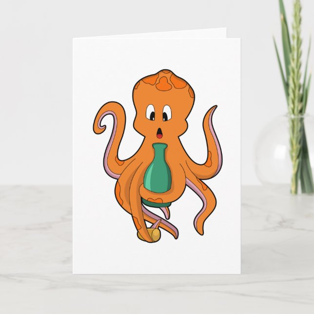 Octopus with Bottle.PNG Kort (Framsida)