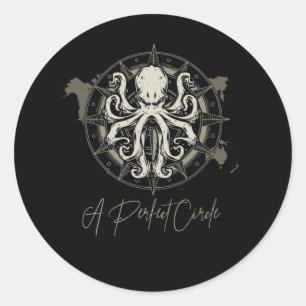 Octopus World Sea Animal Ocean Kraken Tentacle Runt Klistermärke