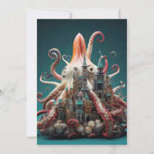 Octopus World Underwater Fantasy Ocean Abstrakt