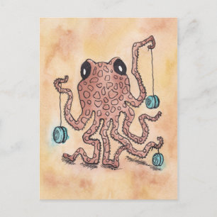 Octopus & Yo-Yo-Yo Vykort