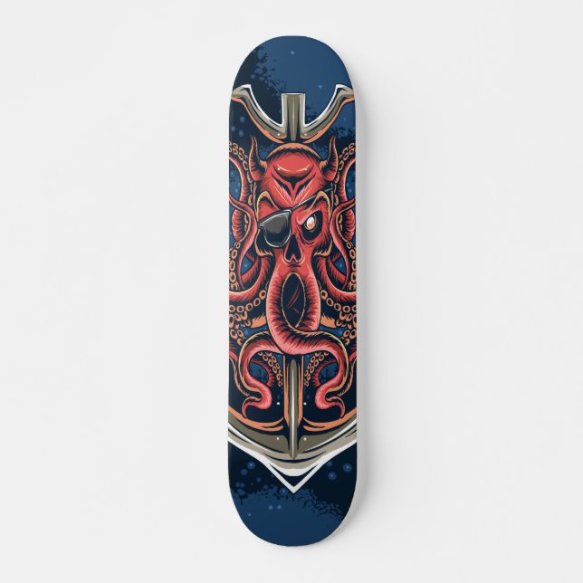 Octopusankare Mini Skateboard Bräda 18,5 Cm (Framsida)