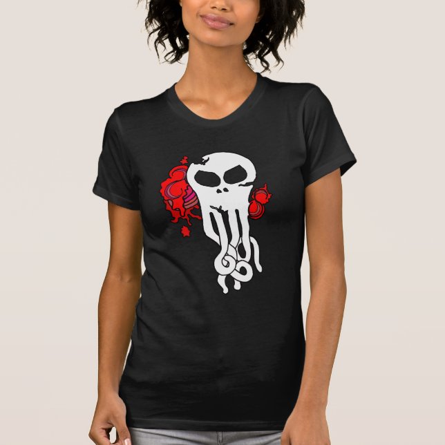 Octoskallrött Tee (Framsida)
