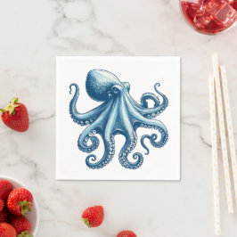 Octupus Nautical Pappra Napkins Pappersservett