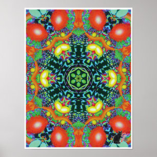 Ocular Kinetic Collage Kaleidoscope Poster