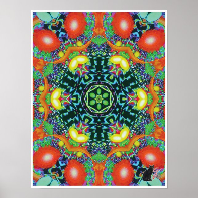 Ocular Kinetic Collage Kaleidoscope Poster (Framsidan)