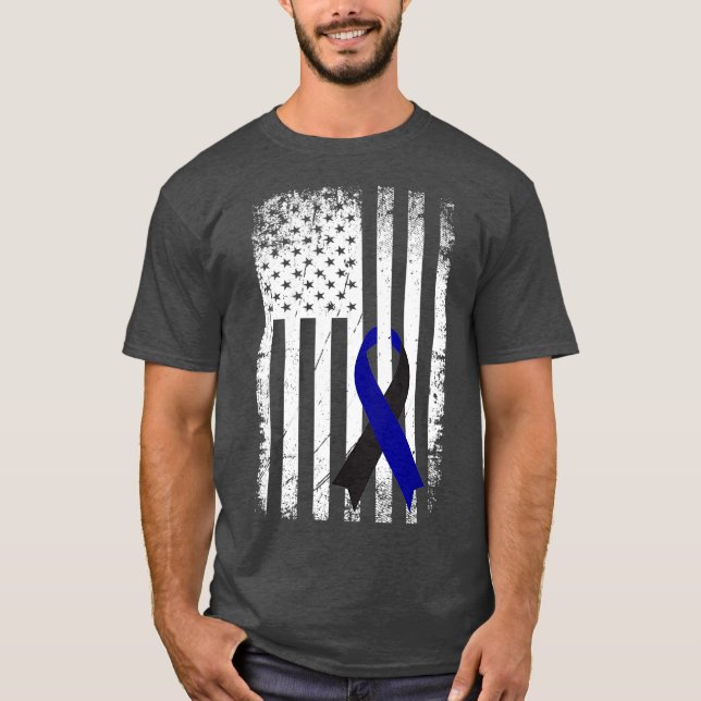 Ocular Melanoma Awareness Distress American T Shirt (Framsida)