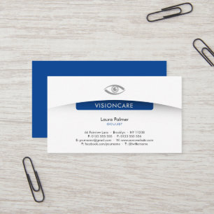 Oculist Optisk Professionell Visitkort