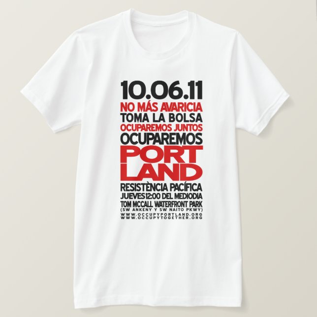 Ocuparemos Portland T-shirt (Design framsida)