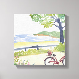 Öcykelutflykt | Martha's Vineyard akvarell Canvastryck