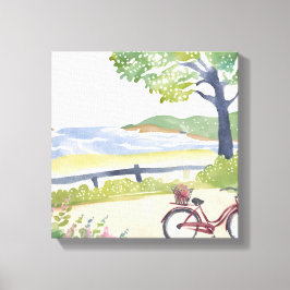 Öcykelutflykt | Martha's Vineyard akvarell Canvastryck