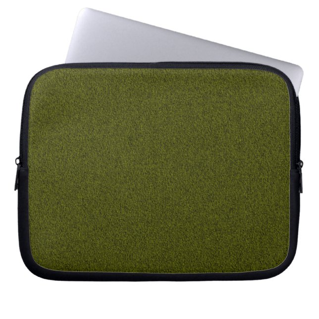 OD Grönt Canvas Struktur Camo Laptop Sleeve (Framsidan)