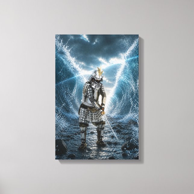 Oda Nobunaga Samurajrustning Vatten 12x18 Canvastryck (Framsida)