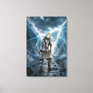 Oda Nobunaga Samurajrustning Vatten 20x30 Canvastryck