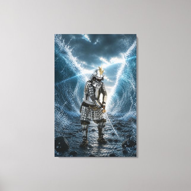 Oda Nobunaga Samurajrustning Vatten 24x36 Canvastryck (Framsida)