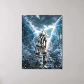 Oda Nobunaga Samurajrustning Vatten 30x40 Canvastryck