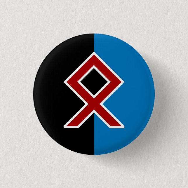 Odal Rune Badge - Life, Spirit, Soil & Sea Knapp (Framsida)