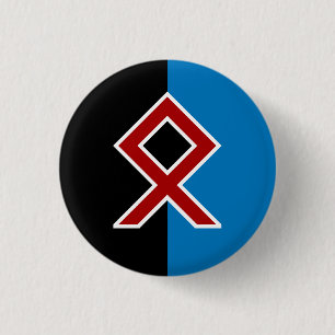 Odal Rune Badge - Life, Spirit, Soil & Sea Knapp