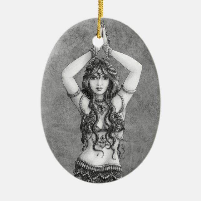 Odalisk Julgransprydnad Keramik (Framsidan)