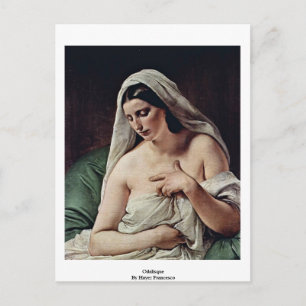 Odalisque av Hayez Francesco Vykort