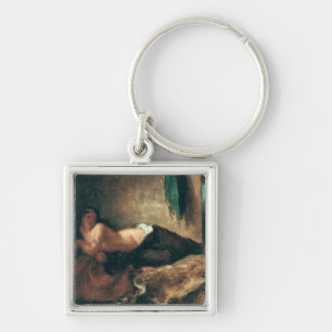 Odalisque Fyrkantig Silverfärgad Nyckelring
