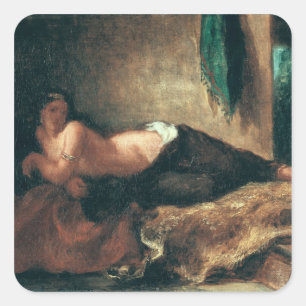 Odalisque Fyrkantigt Klistermärke