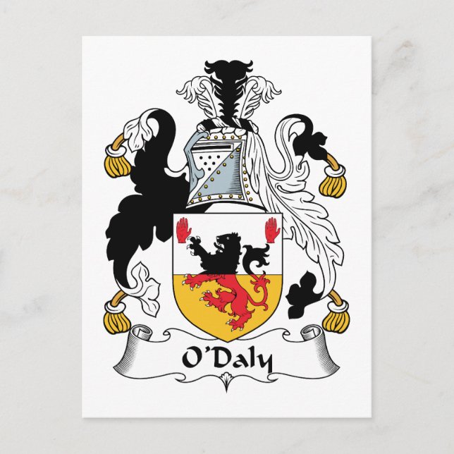 O'Daly Family Crest Vykort (Framsida)