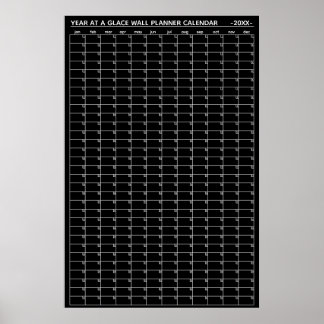 Odaterad Årsöversikt Väggplanerare Kalender Poster
