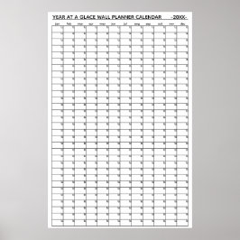 Odaterad Årsöversikt Väggplanerare Kalender Poster