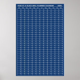 Odaterad Årsöversikt Väggplanerare Kalender Poster