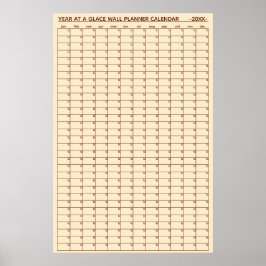 Odaterad Årsöversikt Väggplanerare Kalender Poster