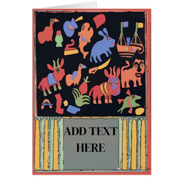 Odd Animals, lägg till text, Hälsningskort (Framsidan)