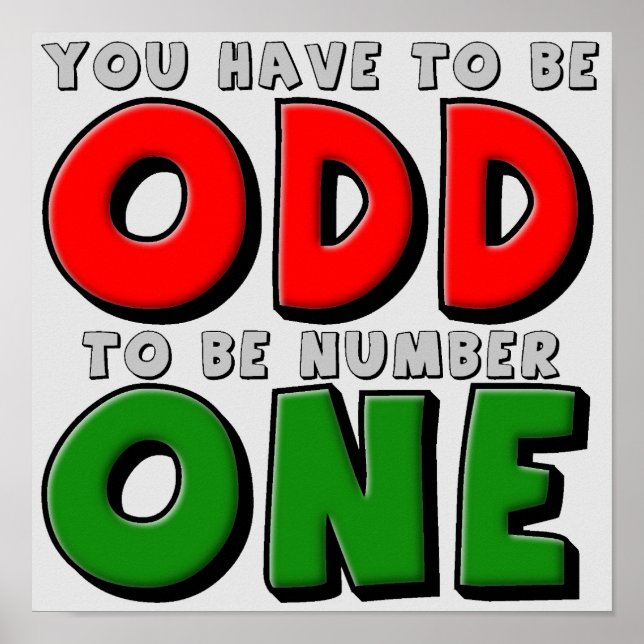 Odd att vara nummer ett Poster tecken (Framsidan)