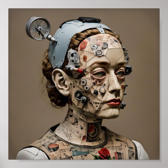 Odd Doll Surrealist AI-bild 002 P Poster (Framsidan)