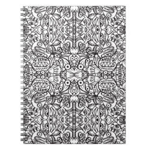 Odd Doodle-konstverk i en galen mönster-design Anteckningsbok