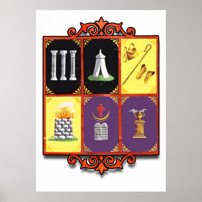 Odd Fellows Encampment Emblematic Degree Chart Poster (Framsidan)