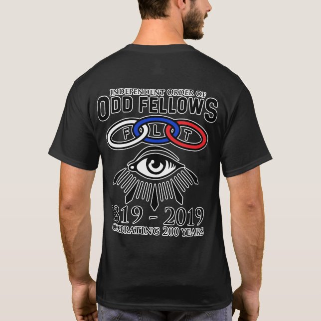 Odd Fellows Links och Öga 200-årsdagen T Shirt (Baksida)