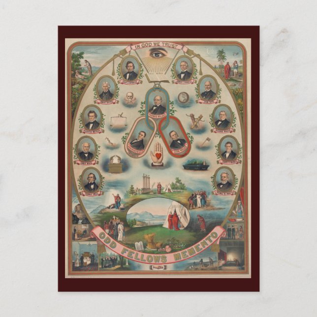 Odd Fellows-vykort Vykort (Framsida)