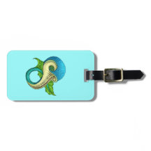 Odd Fish Acrylic Luggage Tag