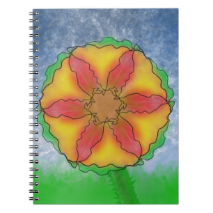 Odd Flower Anteckningsbok Med Spiral